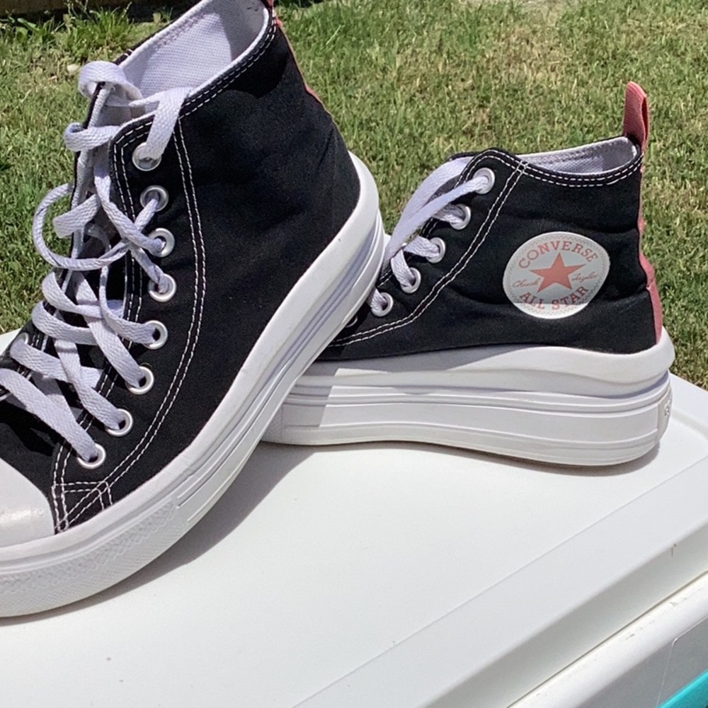 Converse Black High-Top Platform Sneakers